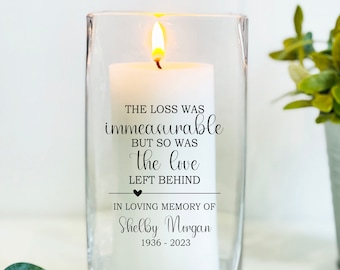 Memorial Candle, Celebration of Life, Loss Remembrance Gift