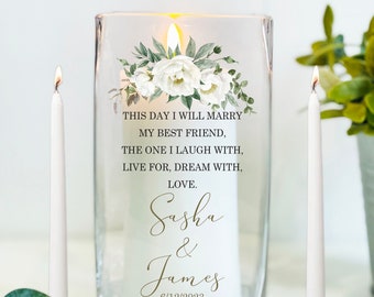 Custom Unity Set For Wedding, Unity Set Personalized, Handmade Unity Candle, Wedding  Personalized, Unity Ceremony, Marry My Best Friend