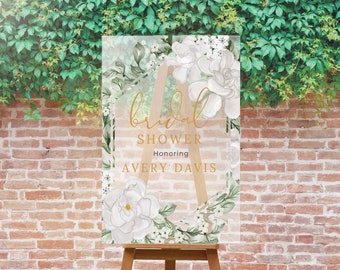 Welcome Sign Bridal, Sign Bridal Shower, Days Until, Shower Countdown, Bridal Signs, Finished Shower Sign, Eucalyptus Greenery, The New Mrs