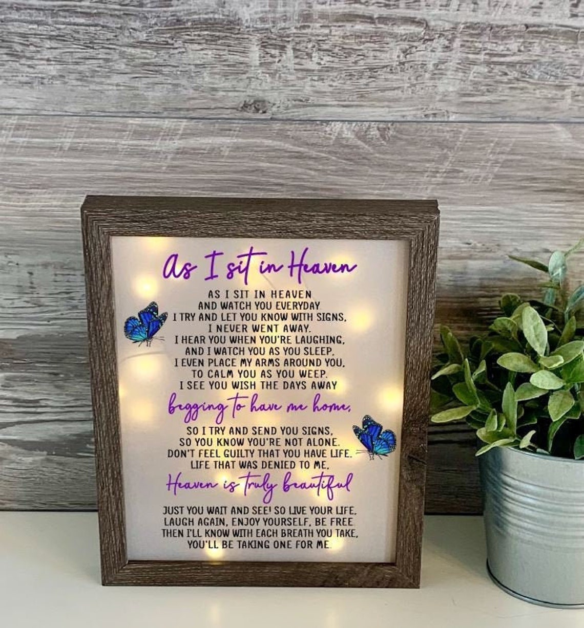 Shadow Box Grief Memorial Shadow Box for Loss of Loved One, Sympathy Gift, Memorial ...