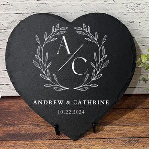 Personalized Garden Stone , Couples Garden Stone, Wedding Gift, Stone With Wedding Date, Bridal Shower Gift, Anniversary Gift, New Home Gift