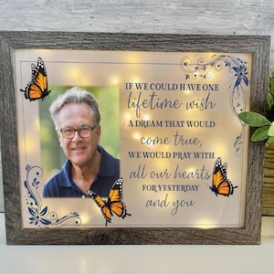 One Lifetime Wish, Sympathy Gift, Memorial Frame, Keepsake, Memory Frame, Bereavement Gift, Sympathy Frame, Memorial Shadow Box