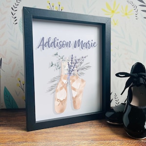 Custom Printed Dance Shadow Box, Competition Pin Box, Personalized Ballet Display Case, Recital Gift For Child, My First Recital, Dance Team