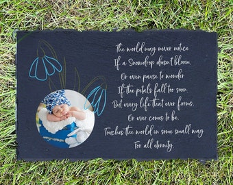 Outdoor Memorial, Sympathy Gift, Slate Grave Marker, Keepsake, Remembrance, Bereavement, Personalized Miscarriage Stone, Miscarriage Gift