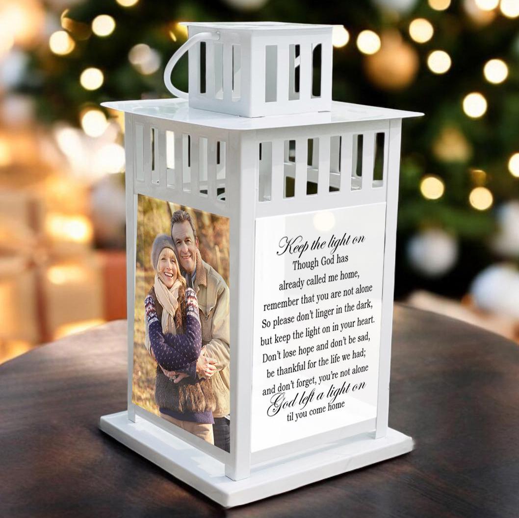 Keep the Light on Personalized Outdoor Memorial Lantern - Loss of