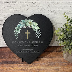 Garden Stone, May God Keep You,  Sympathy Gift, Slate Grave Marker, Keepsake, Remembrance, Bereavement Gift, Loss of a Loved One,