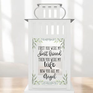 Personalized Loss Memorial Lantern, Custom Bereavement Gift, Sympathy Lantern, Memorial Gifts, Grief Gift, Loss Wife Lantern, Funeral Gift