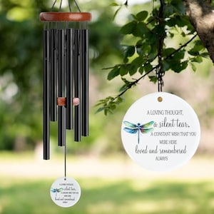 A loving Thought A Silent Tear  Memorial Chime, Sympathy Dad, Mom, Family Gift For Loss, Memorial Wind Chime, Custom In Loving Memory