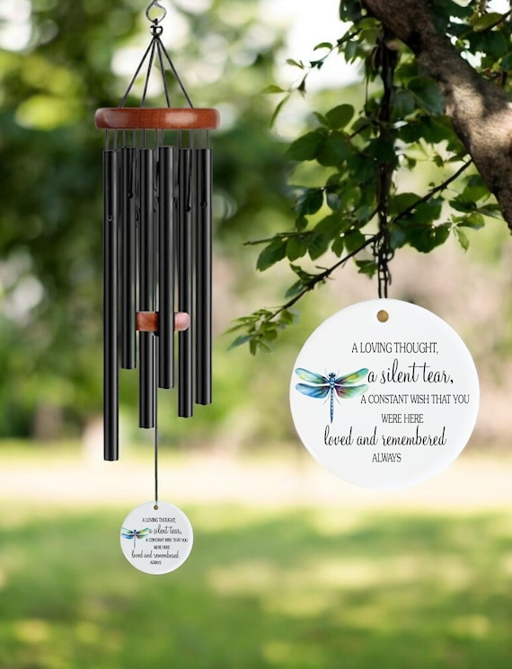 Trauergeschenk Gedenk-Windspiel – 81,3 Cm, Sonnenblumen-Motiv, Mit Beileidskarte, Für Garten & Terrasse