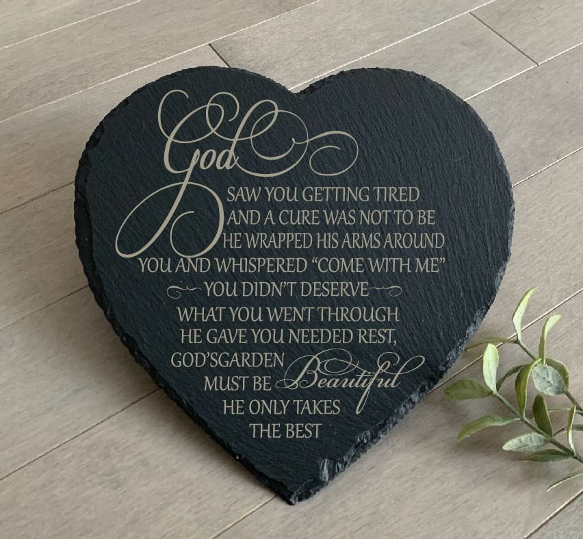God Saw You Getting Tired Sympathy Gift Slate Grave Marker Etsy Canada God Saw You Getting Tired Sympathy Gift Slate Grave Marker Etsy Canada
