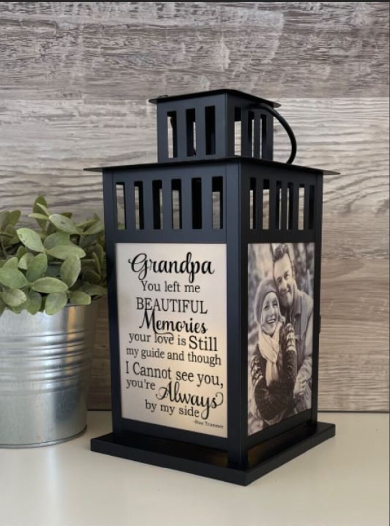 A Photo Lantern is a great way to remember a lost loved one. It’s sure to bring a smile to grandparents’ faces. You can choose the lantern colors, add photos and also enter names and dates to spread the remembrance.