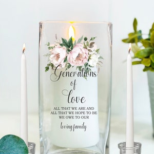 Custom Unity Set For Wedding, Unity Set Personalized, Handmade Unity Candle, Wedding  Personalized, Unity Ceremony, Generations Of Love