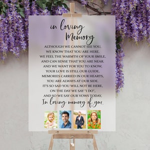 In Honor And Loving Memory, Clear Acrylic Memorial Sign, Acrylic Memorial Sign, Frosted Acrylic Wedding Memorial, Wedding Sign for Loss,