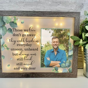 Those We Love Don&#39;t Go Away, Sympathy Gift, Memorial Frame, Keepsake, Memory Frame, Bereavement Gift, Sympathy Frame, Memorial Shadow Box