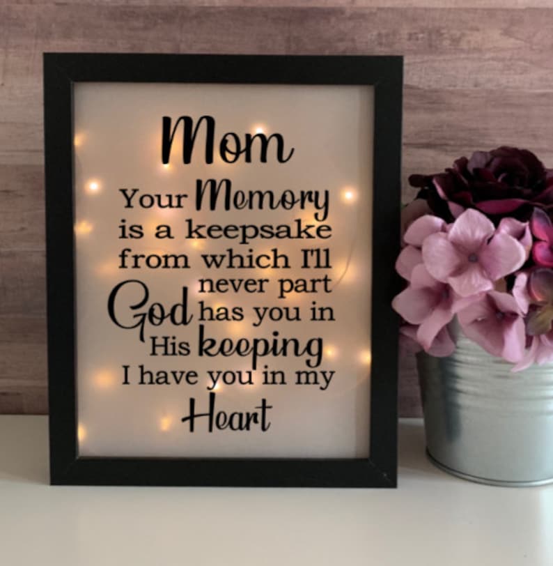 Sympathy Mom Sympathy Gift Memorial Frame Keepsake Etsy