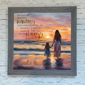 Sympathy Gift, Personalized Watercolor Memorial Gift, Loss Of Mother or Daughter, You Left Me Beautiful Memories, Funeral Gift For Loss