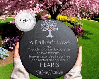 Personalized Memorial Garden Stone – Custom Slate Remembrance Stone with Poem – Memorial Gifts for Loved One - Sympathy Stone - Made in USA