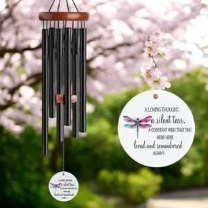 A loving Thought A Silent Tear  Memorial Chime, Sympathy Dad, Mom, Family Gift For Loss, Memorial Wind Chime, Custom In Loving Memory