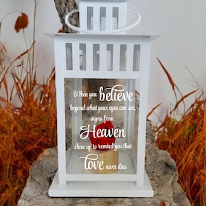 Personalized Memorial Lantern, In Memory of Lantern,  In Memory Lantern, Funeral Gift, Grave Decoration, Outdoor Lantern, Custom Grief Gift