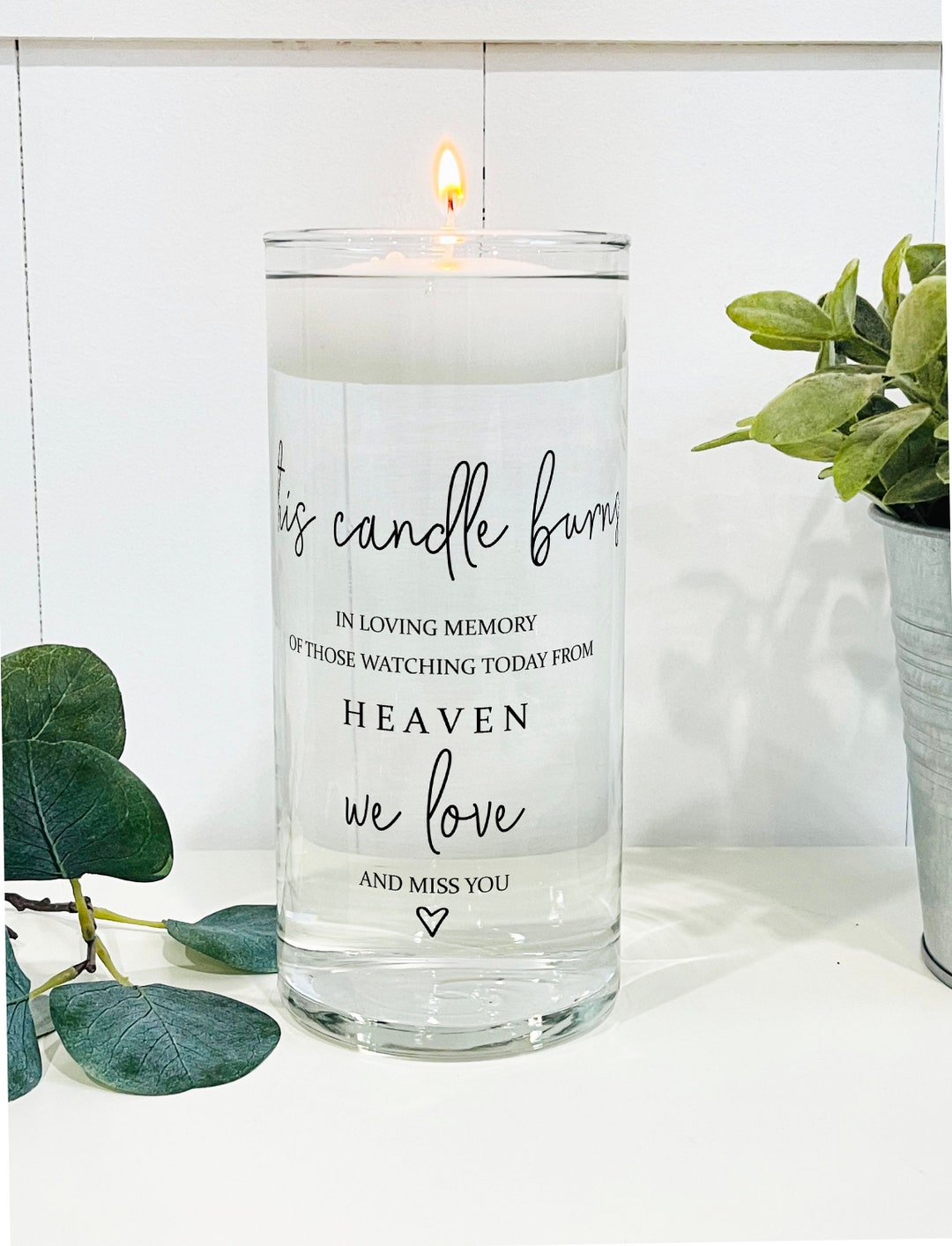 Wedding Memorial Candle for Loss of Loved One, Wedding Candle, Memorial