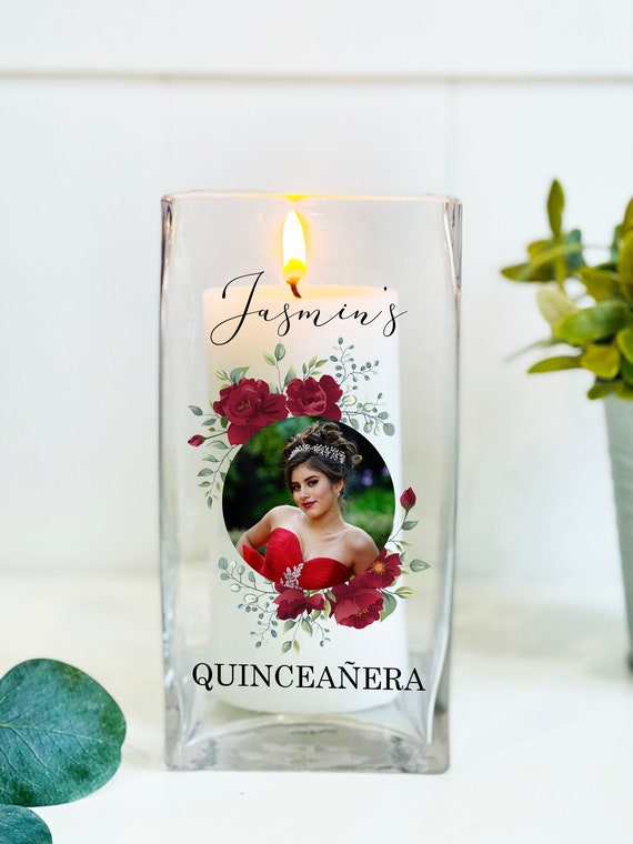 Light blue 15 candle ceremony for quinceanera / quinceanera-decor