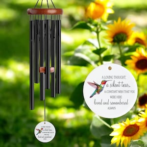 A loving Thought A Silent Tear  Memorial Chime, Sympathy Dad, Mom, Family Gift For Loss, Memorial Wind Chime, Custom In Loving Memory