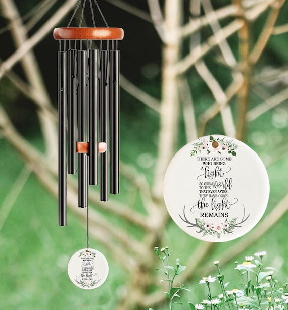 The Light Remains Memorial Chime, Sympathy Dad, Mom, Family Gift