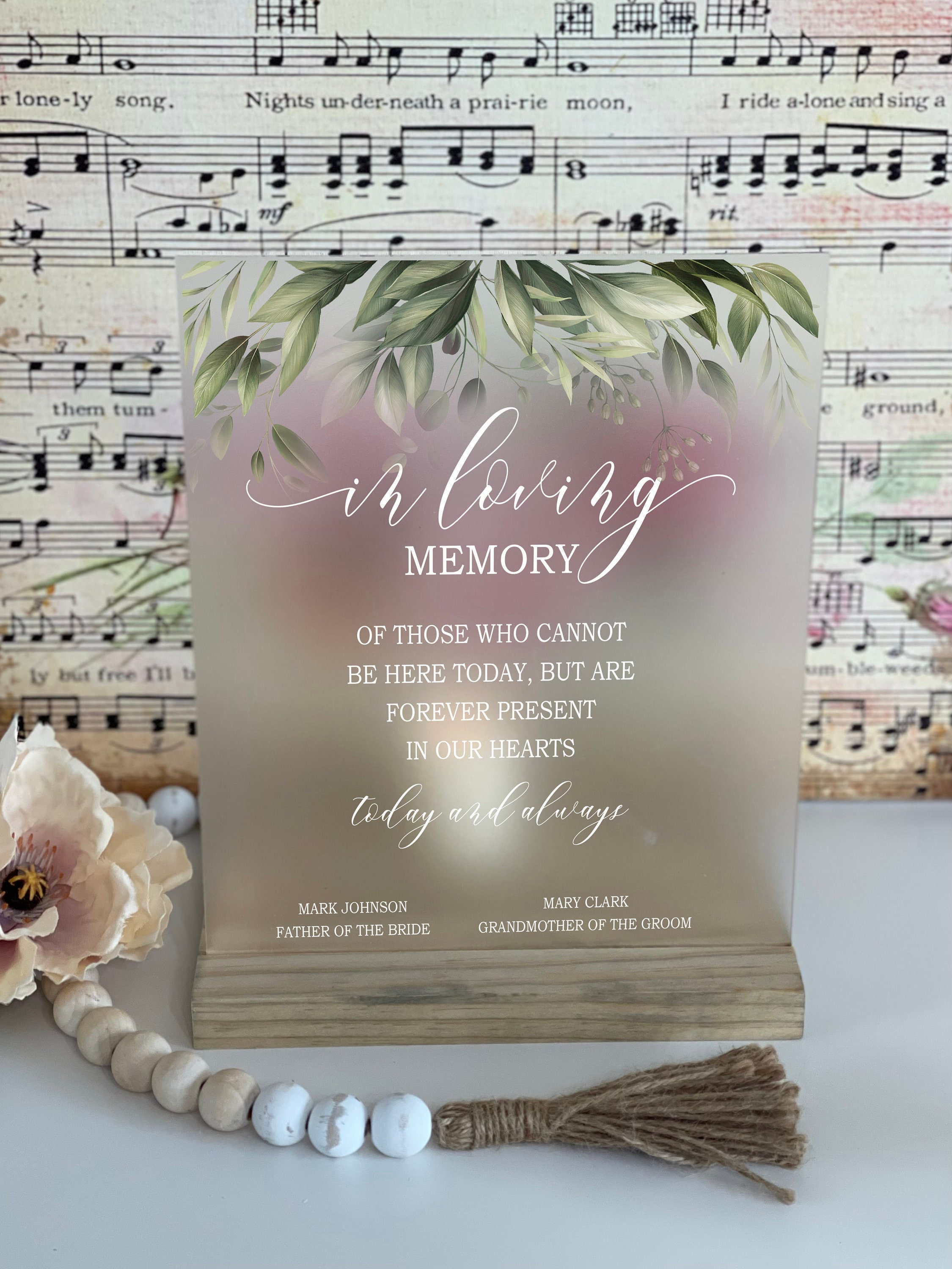 In Memory of Those Who Cannot Be Here Today, Wedding Memorial Sign