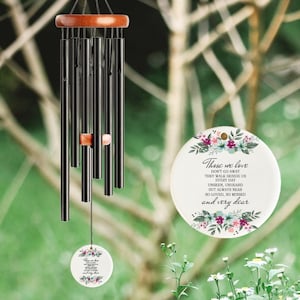 Those We Love Don&#39;t Go Memorial Chime, Sympathy Dad, Mom, Family Gift For Loss, Memorial Wind Chime, Custom In Loving Memory Wind Chime,