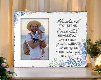 Cornice Commemorativa In Legno Per La Perdita Del Marito – Regalo Di Simpatia Con Frase D'amore, Formato 20x25 Cm Per Foto 10x15 - 5