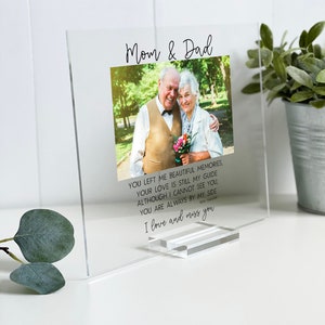 Loss of Mom & Dad Photo Frame, Dad Memorial Frame, Memorial Gift for ...