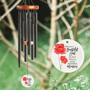 Trail Of Beautiful Memories,  Memorial Chime, Sympathy Dad, Mom, Family Gift For Loss, Memorial Wind Chime, Custom In Loving Memory