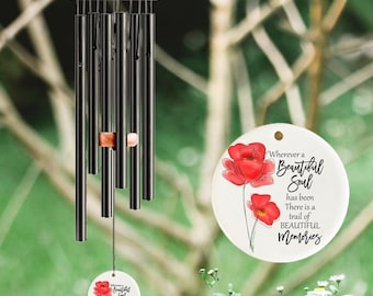 Trail Of Beautiful Memories,  Memorial Chime, Sympathy Dad, Mom, Family Gift For Loss, Memorial Wind Chime, Custom In Loving Memory