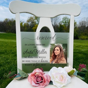 Reserved Acrylic Memorial Sign, Acrylic Memorial Sign, Frosted Acrylic Wedding Memorial Sign, In Loving Memorial Sign, Wedding Sign for Loss