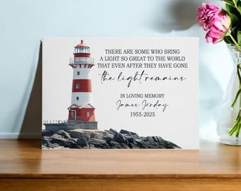 Lienzo conmemorativo con la luz que queda, regalo de condolencias, lienzo conmemorativo, pérdida de un ser querido, regalo conmemorativo, regalos conmemorativos personalizados para funerales, pérdida de la abuela