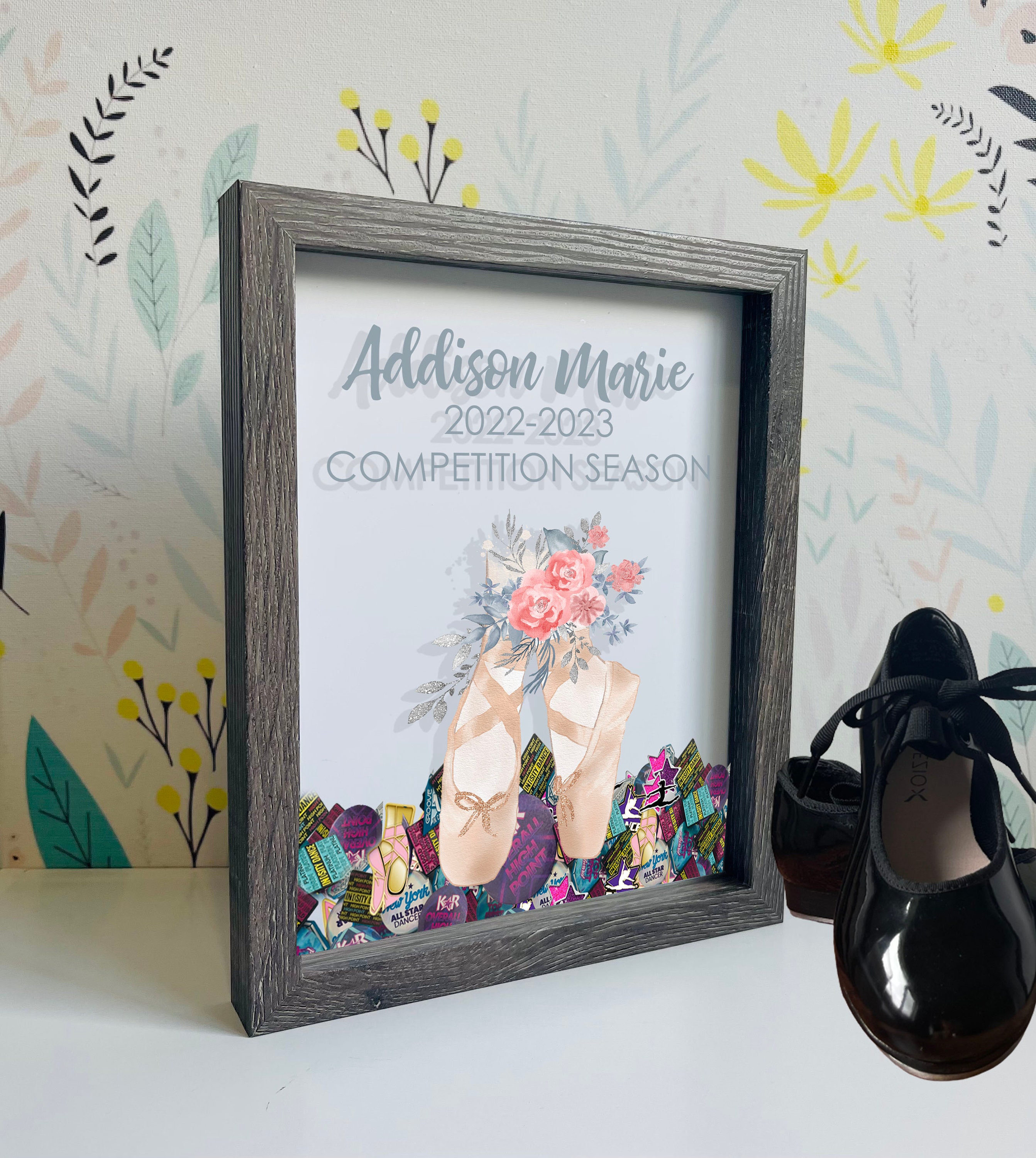 Custom Printed Dance Shadow Box, Competition Pin Box, Personalized ...