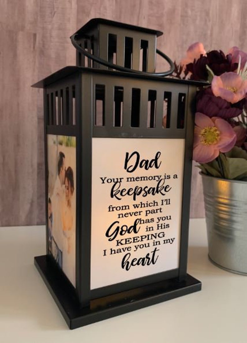 Memorial Lantern Loss of father Loss of dad Remembrance Etsy