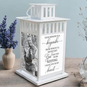 Your Memory Keepsake Personalized Outdoor Memorial Lantern  Loss of Loved One, Remembrance Lantern Loss Of Mom- Outdoor Memorial Decor Gifts
