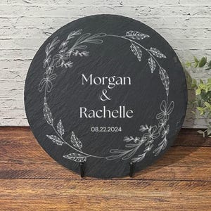 Personalized Garden Stone , Couples Garden Stone, Wedding Gift, Stone With Wedding Date, Bridal Shower Gift, Anniversary Gift, New Home Gift
