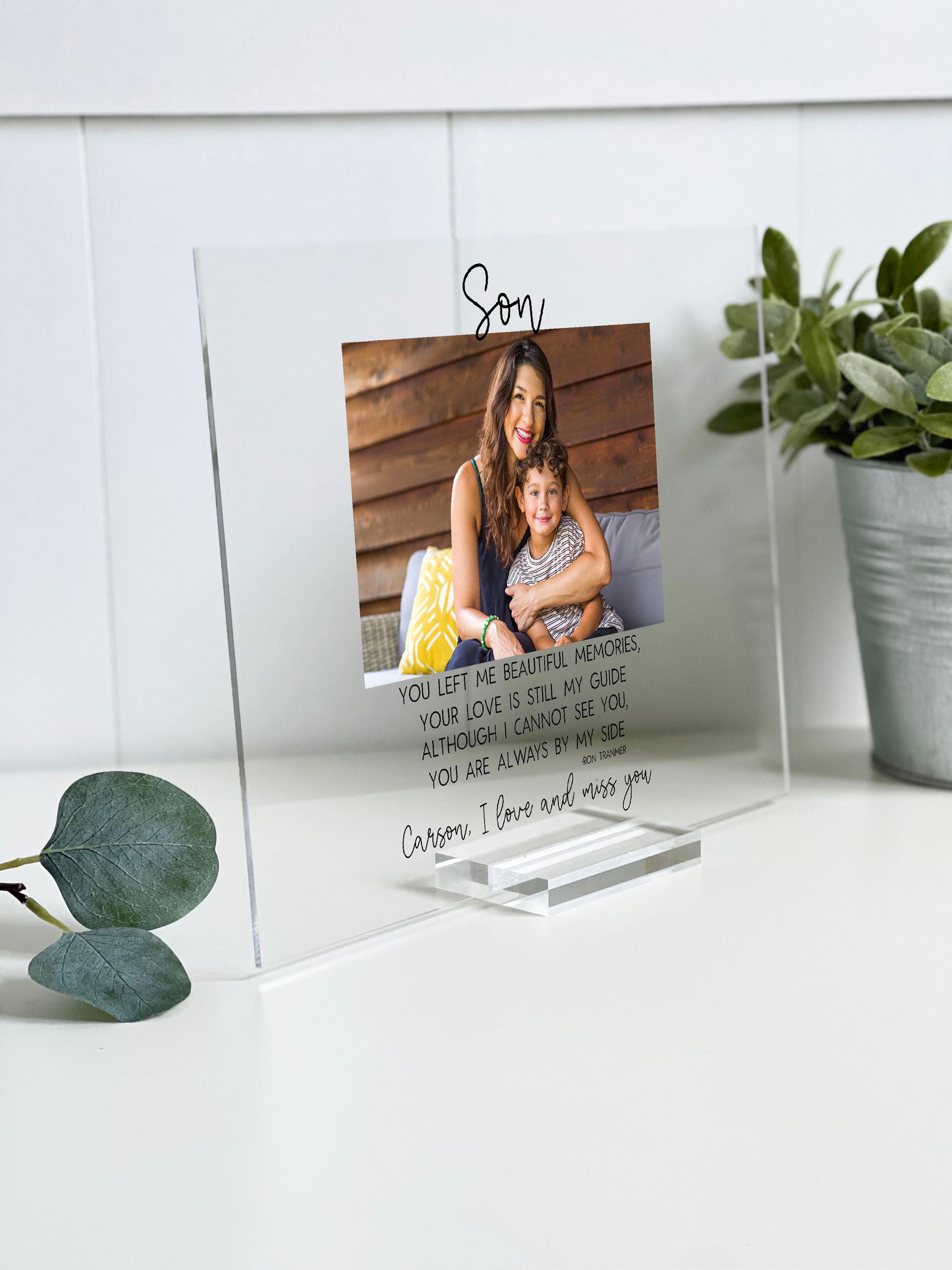 Loss of Son Photo Frame Son Memorial Frame Memorial Gift for Etsy