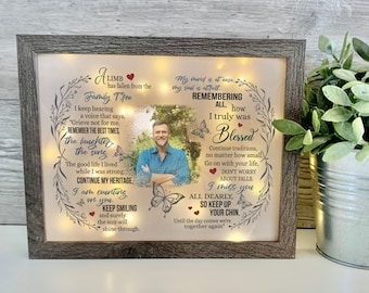 A limb has fallen, Sympathy Gift, Memorial Frame, Keepsake, Memory Frame, Bereavement Gift, Sympathy Frame,  Memorial Shadow Box,