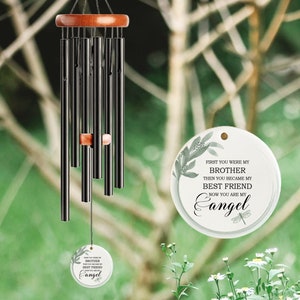 Listen to the Wind Memorial Chime, Sympathy Brother Gift For Loss, Memorial Wind Chime, Custom In Loving Memory Wind Chime, Windchime