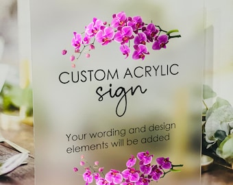 Custom Wedding Sign, Create Your Own Wedding Sign, Frosted Memorial Sign, Clear Memorial Wedding Sign, Wedding Memorial, Wedding Custom