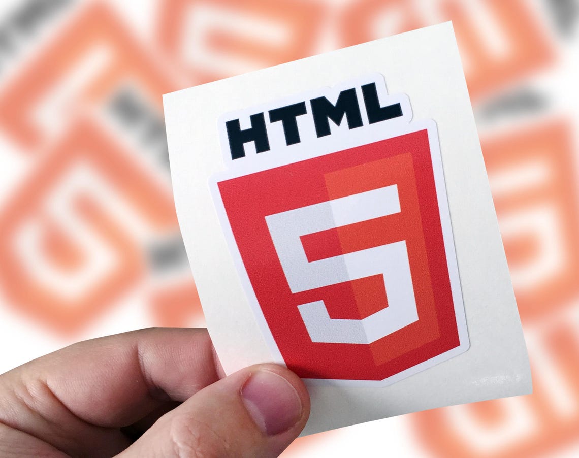 HTML Sticker HTML Laptop Sticker hrml Car Sticker html | Etsy