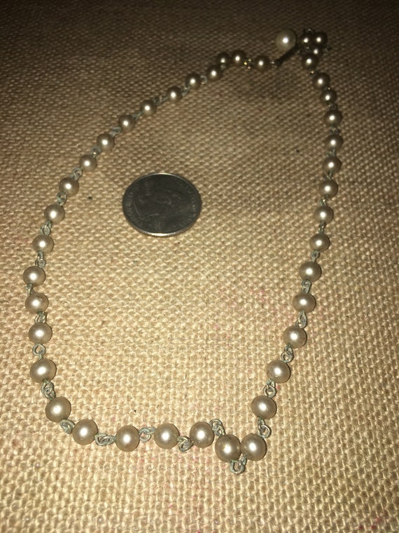 Vintage Gray Pearl Necklace, Signed Coro*** - image 3