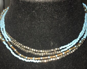 Vintage Super Long Opera Flapper Seed Bead Necklace***