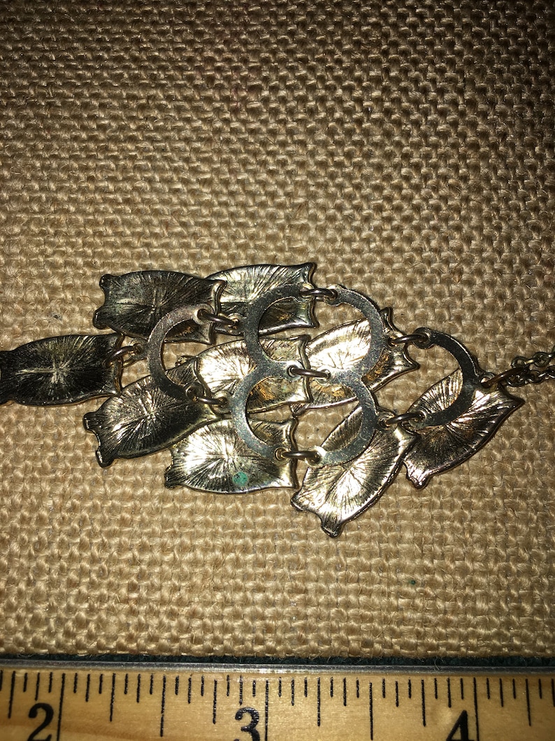Retro Owl Cluster Dangle Gold Tone Necklace*