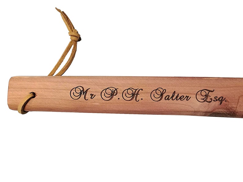 Long handle Shoe Horn Cedar Wood 60cm 2 Foot Long Personalised gift Grandpa Dad Fathers day 50th 60th 70th birthday for him image 7