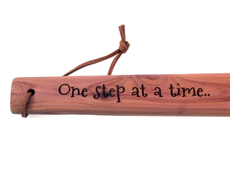 Long handle Shoe Horn Cedar Wood 60cm 2 Foot Long Personalised gift Grandpa Dad Fathers day 50th 60th 70th birthday for him image 5