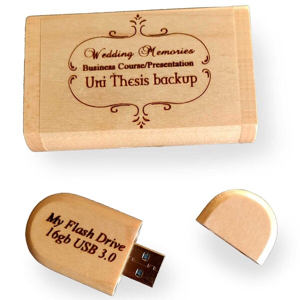 Personalised 32gb USB 3.1 Flash Memory Drive Stick - wedding memories - engagement photos